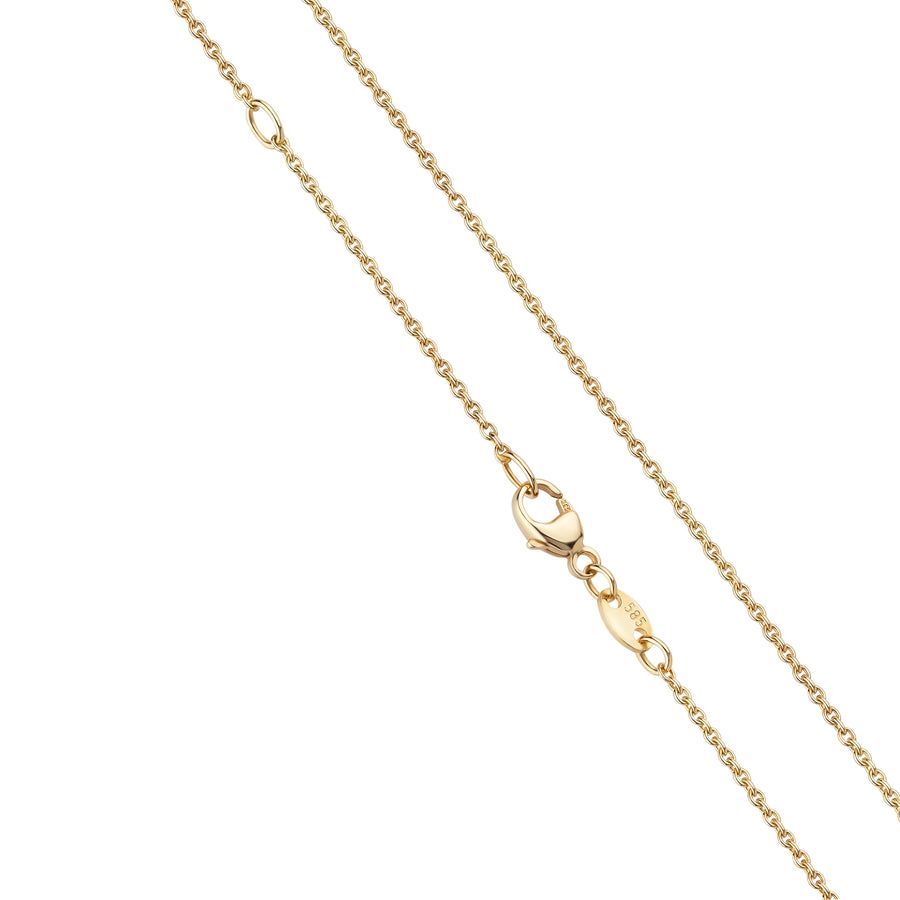 Detailansicht der Verschlusskette der PEARL CIRCLE Halskette aus 585 Gold